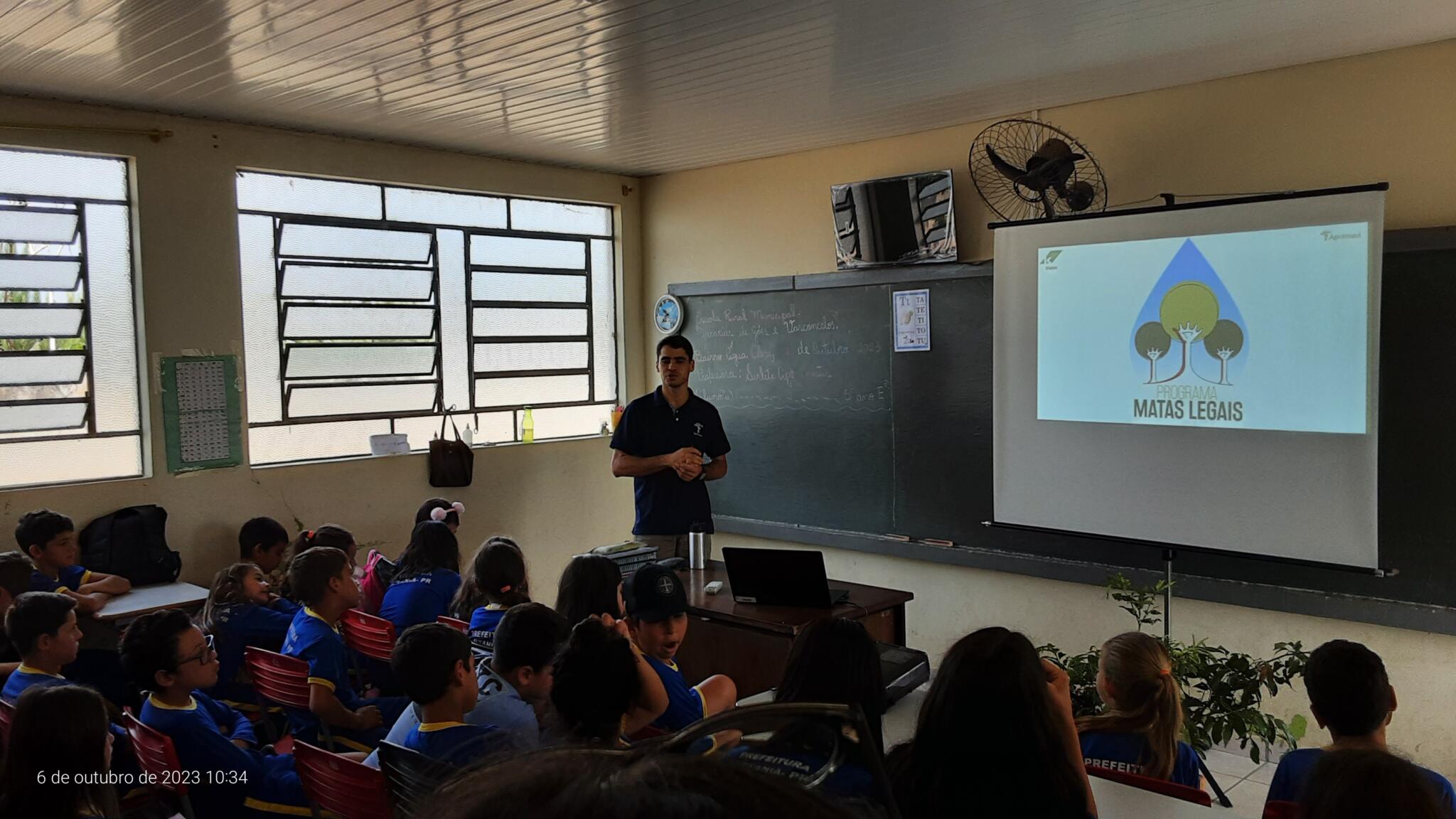 Ação de Educação Ambiental na Escola Rural Municipal Zacarias de Goes e Vasconcelos em Ventania (PR). Foto: Lucas Costa