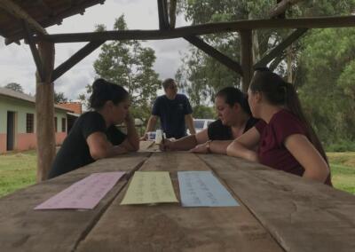 Discussão sobre os desafios e oportunidades do Geração +Floresta entre os professores de Abelardo Luz (SC). Foto: Thamara Santos de Almeida