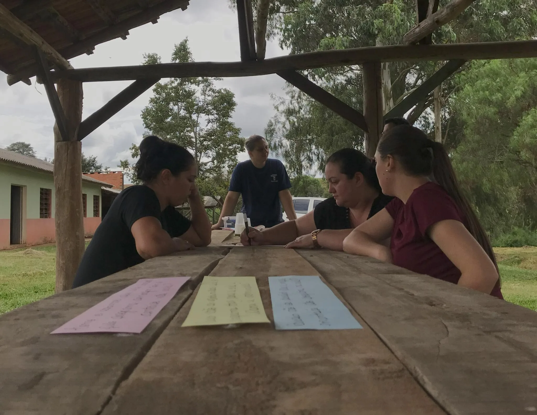 Discussão sobre os desafios e oportunidades do Geração +Floresta entre os professores de Abelardo Luz (SC). Foto: Thamara Santos de Almeida