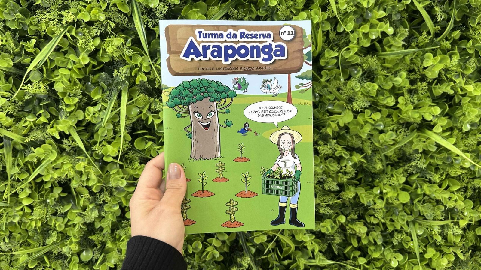 Gibi Turma da Reserva Araponga impresso com a participação do Conservador das Araucárias