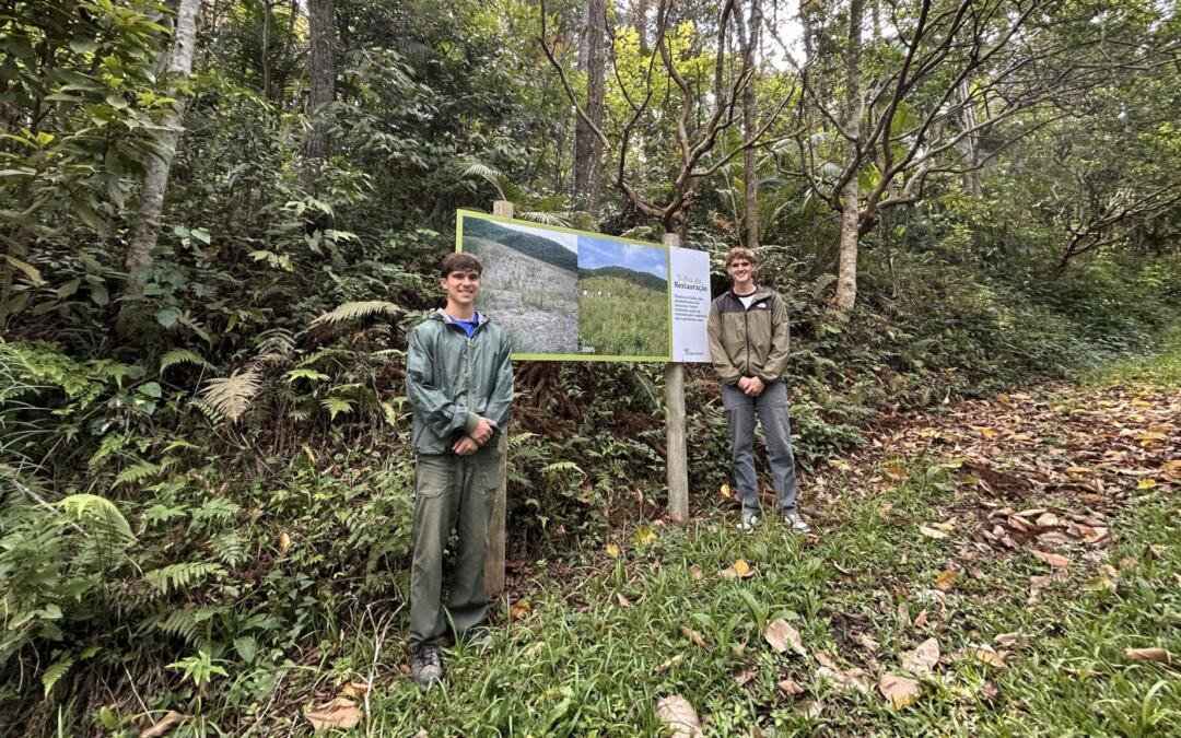 Jovens alemães cruzam o Atlântico para aprender sobre restauração com a Apremavi